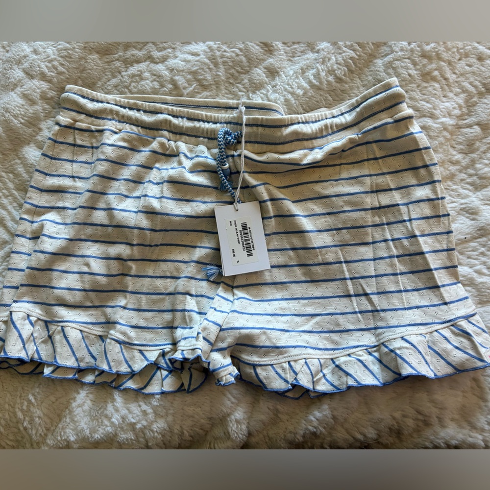 Roller Rabbit Deliah Striped Ruffle Hem Shorts